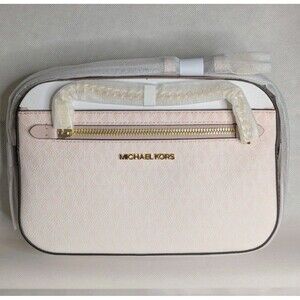 Michael Kors Jet Set Leather Crossbody Bag - Powder Blush, Pink, Brand New